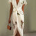 Mirea – V-Neck Urban Leaf Midi Dress - Image 5