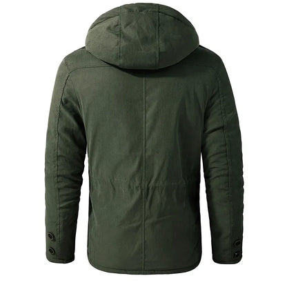 Levik – Manteau d'hiver doublé avec fausse fourrure pour homme