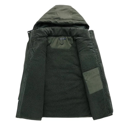 Levik – Manteau d'hiver doublé avec fausse fourrure pour homme