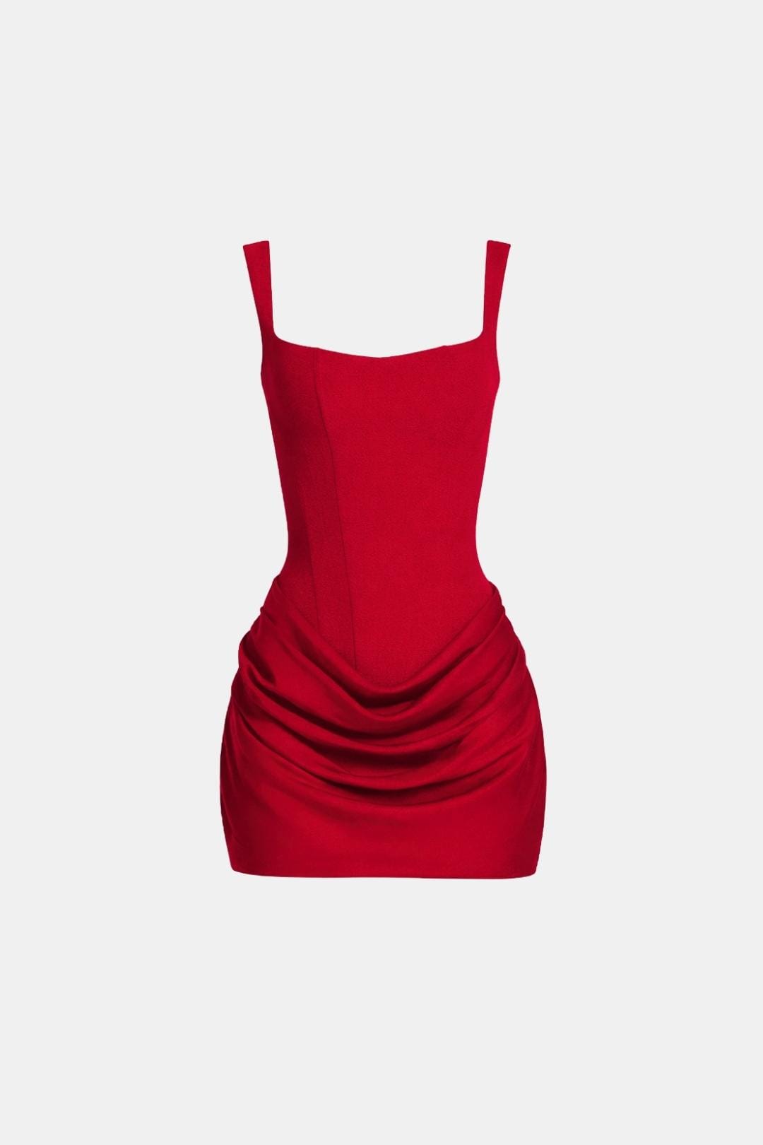 Melyna – Square Neck Corset Style Bodice Mini Dress - Image 14