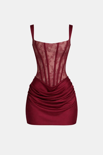 Melyna – Square Neck Corset Style Bodice Mini Dress - Image 18