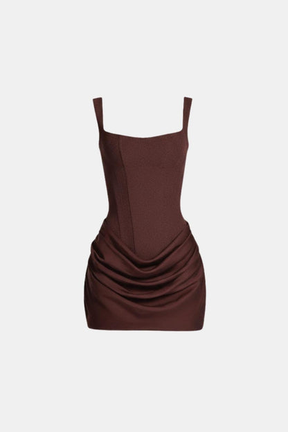 Melyna – Square Neck Corset Style Bodice Mini Dress - Image 5