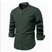 Men Band Collar Button Up Shirt