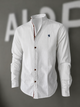Men Band Collar Button Up Shirt