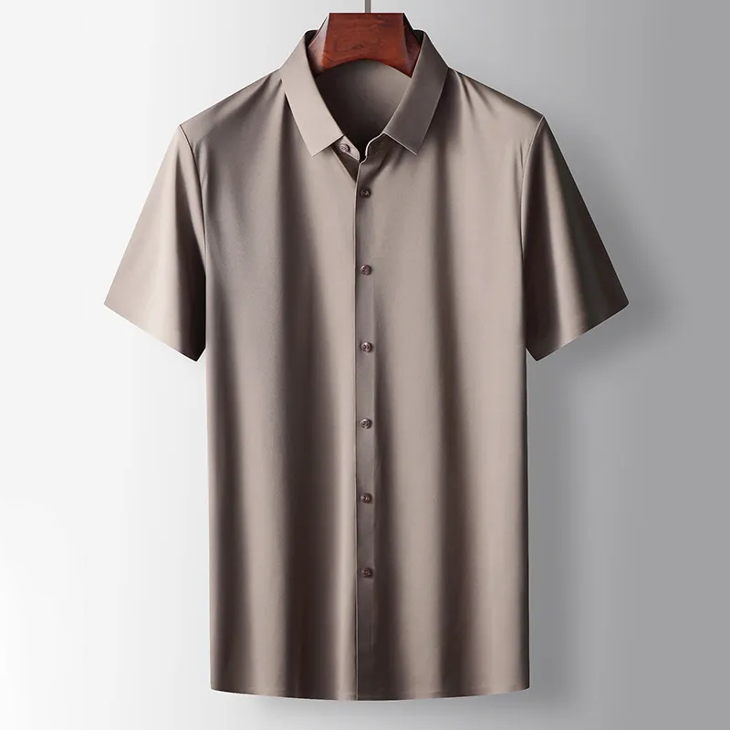 Bowen - Chemise décontractée en soie pour homme, style casual chic