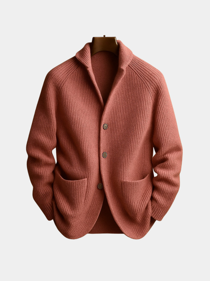 Thorneau – Cardigan homme à col châle en mélange de laine léger