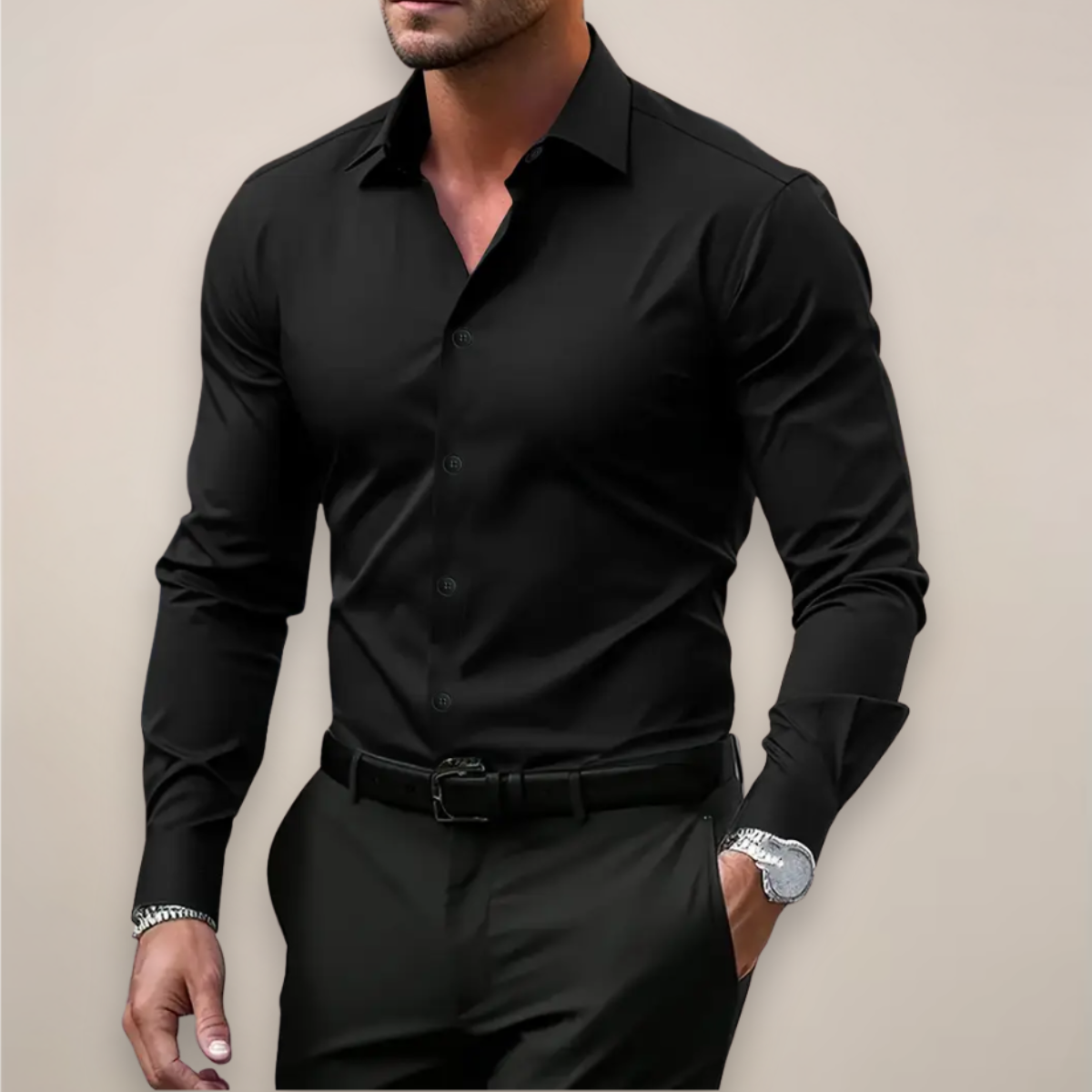 Gianvero - Classic Business Long Sleeve Shirt