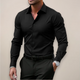 Gianvero - Chemise classique à manches longues pour affaires