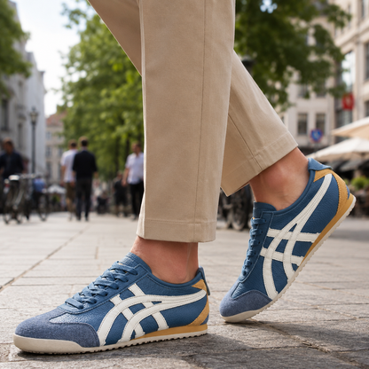 Men's Retro Geometric Patterned Sneakers - Image 3