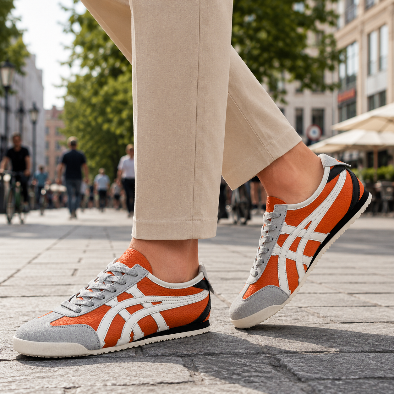 Men's Retro Geometric Patterned Sneakers - Image 4
