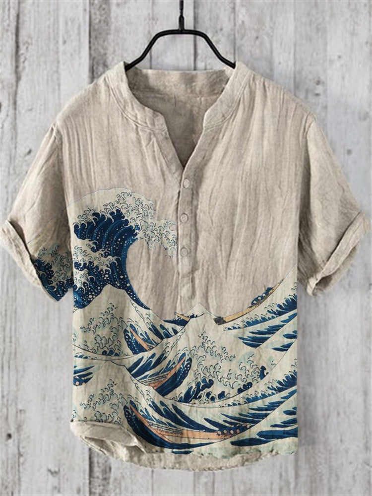 Caelior - Chemise en mélange de lin japonais