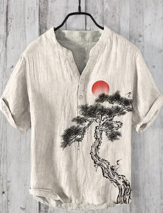 Caelior - Chemise en mélange de lin japonais