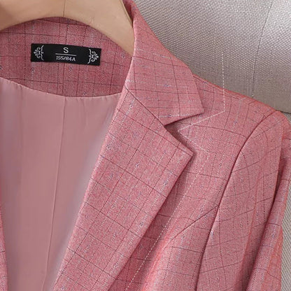 Zarah  – Women's Grid Pattern Blazer