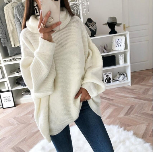 Loréna – Women’s Relaxed Fit Knit Turtleneck Sweater