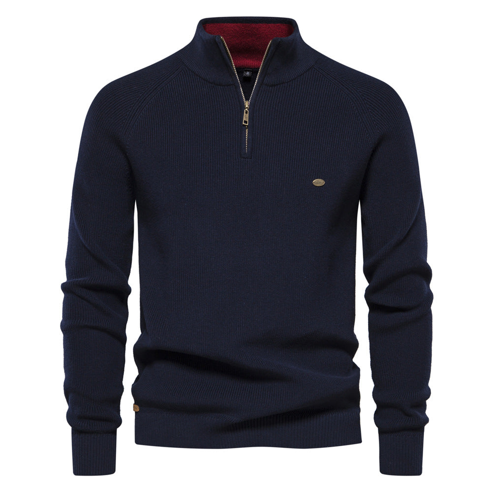 Veylor – Pull demi-fermeture éclair de luxe pour homme