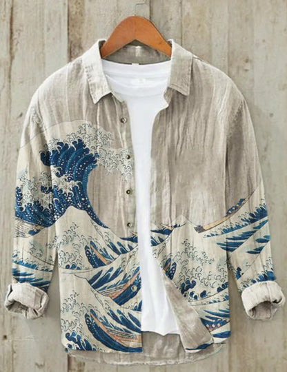 Caelior - Chemise en mélange de lin japonais