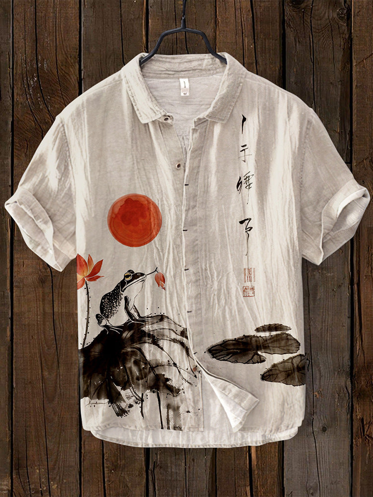 Caelior - Chemise en mélange de lin japonais