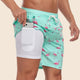 Men's Slim Fit Patterned Swim Trunks Inner Liner - Image 11