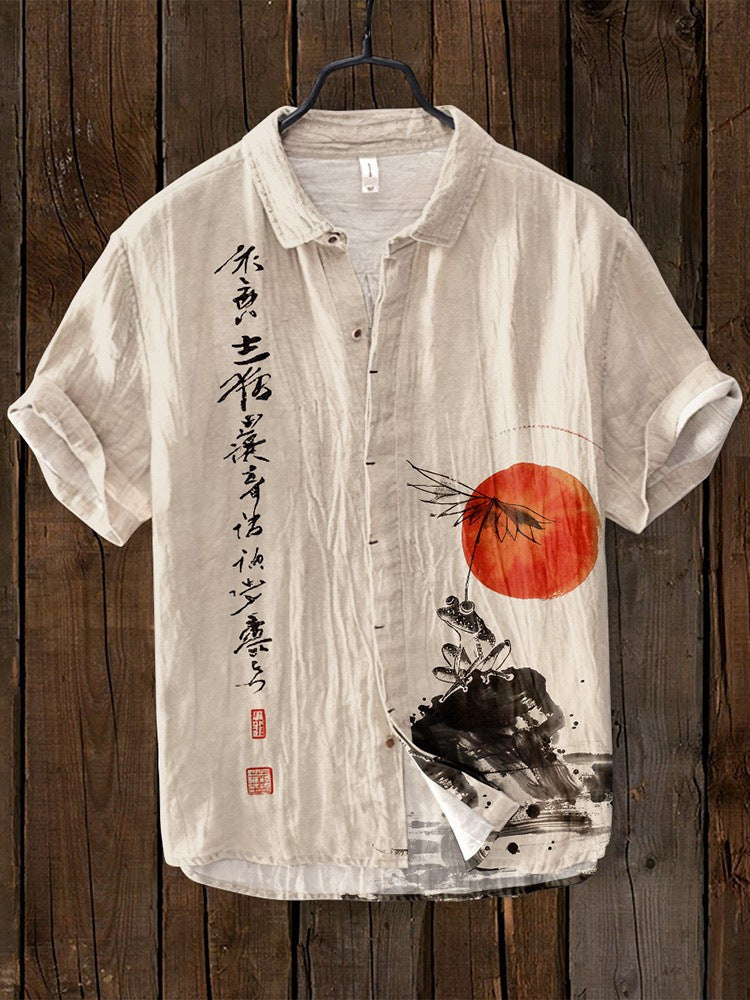 Caelior - Chemise en mélange de lin japonais