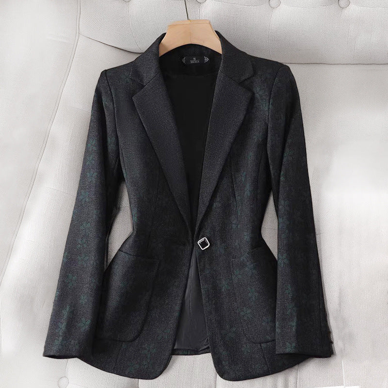 Zarah  – Women's Grid Pattern Blazer