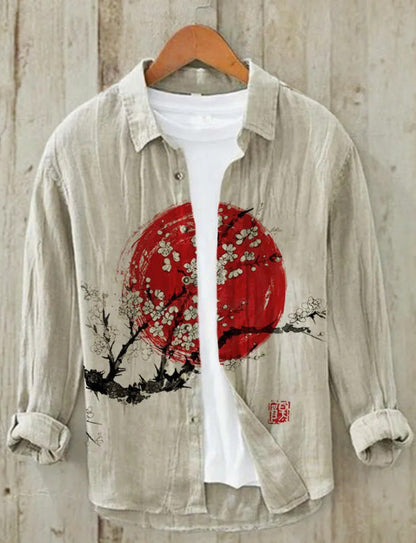 Caelior - Chemise en mélange de lin japonais