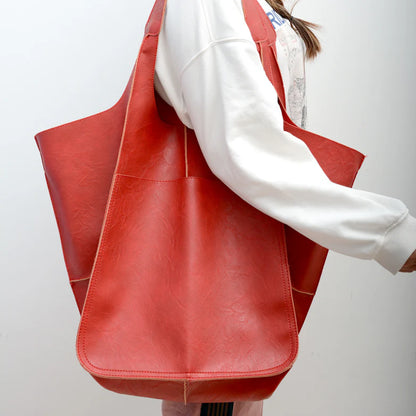 Marcella - Oversized Vintage Leather Shoulder Bag