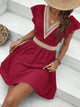 Ombelira – Summer Mini V Neck Dress Women