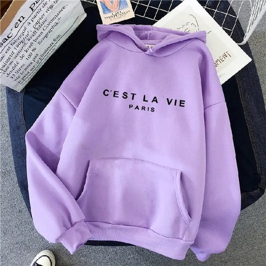 Oversized Printed Hoodie for Women Azzoria