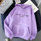 Sudadera con capucha estampada de gran tamaño para mujer