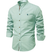Tavionn - Chemise homme à manches longues avec col montant