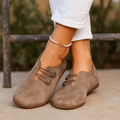 Women's Wide Toe Box Barefoot Shoes Faux Leather Minimalist Flats - Image 6