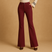 Sarrah - High Waist Cotton Blend Flared Trousers Women