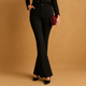 Sarrah - Pantalon évasé taille haute en mélange de coton pour femme