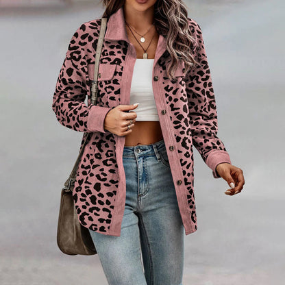 Leona - Damejakke med leopardprint