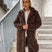 Manteau trench en peluche pour femmes