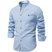 Tavionn - Chemise homme à manches longues avec col montant