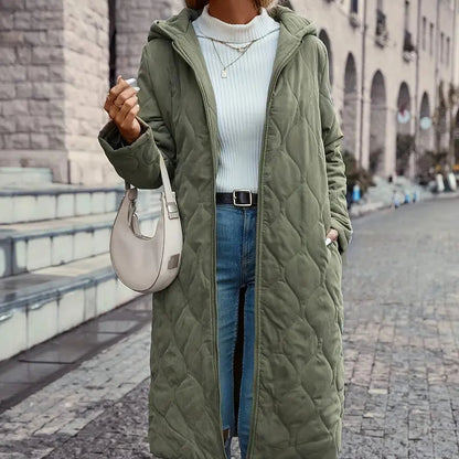 Abrigo acolchado con capucha para mujer