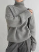 Ribbed Turtleneck Sweater for Women Azzoria