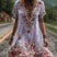 Women Floral Embroidered V-Neck Maxi Dress Garden Party Summer - Image 6