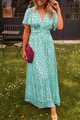 Rodelis – Long V Neck Dress Women