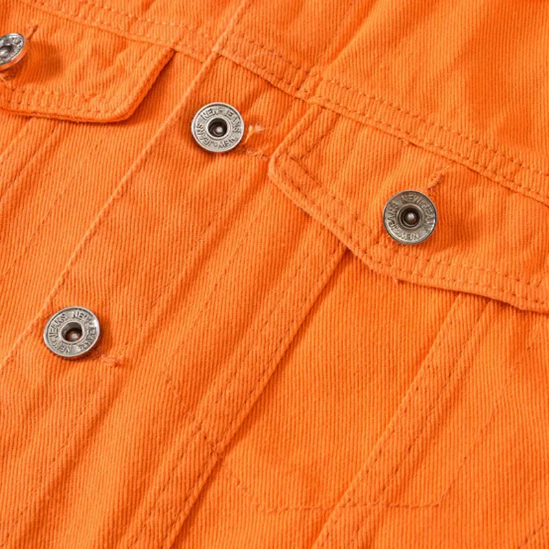 Torvane - Mens Orange Denim Jacket