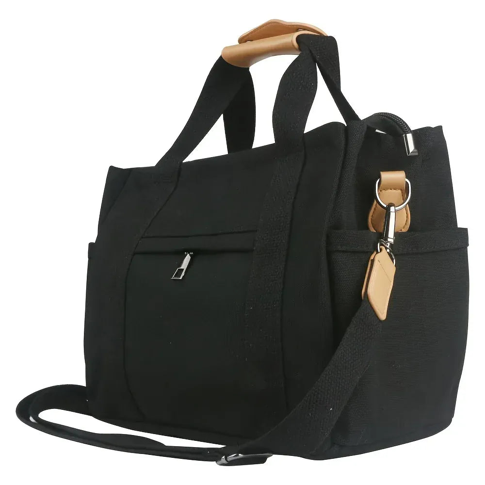 Women's Large Tote Bag Shoulder Strap Side Pockets - Image 6
