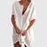 Women Loose Fit Tunic Midi Dress Casual Summer V-Neck Short Sleeve