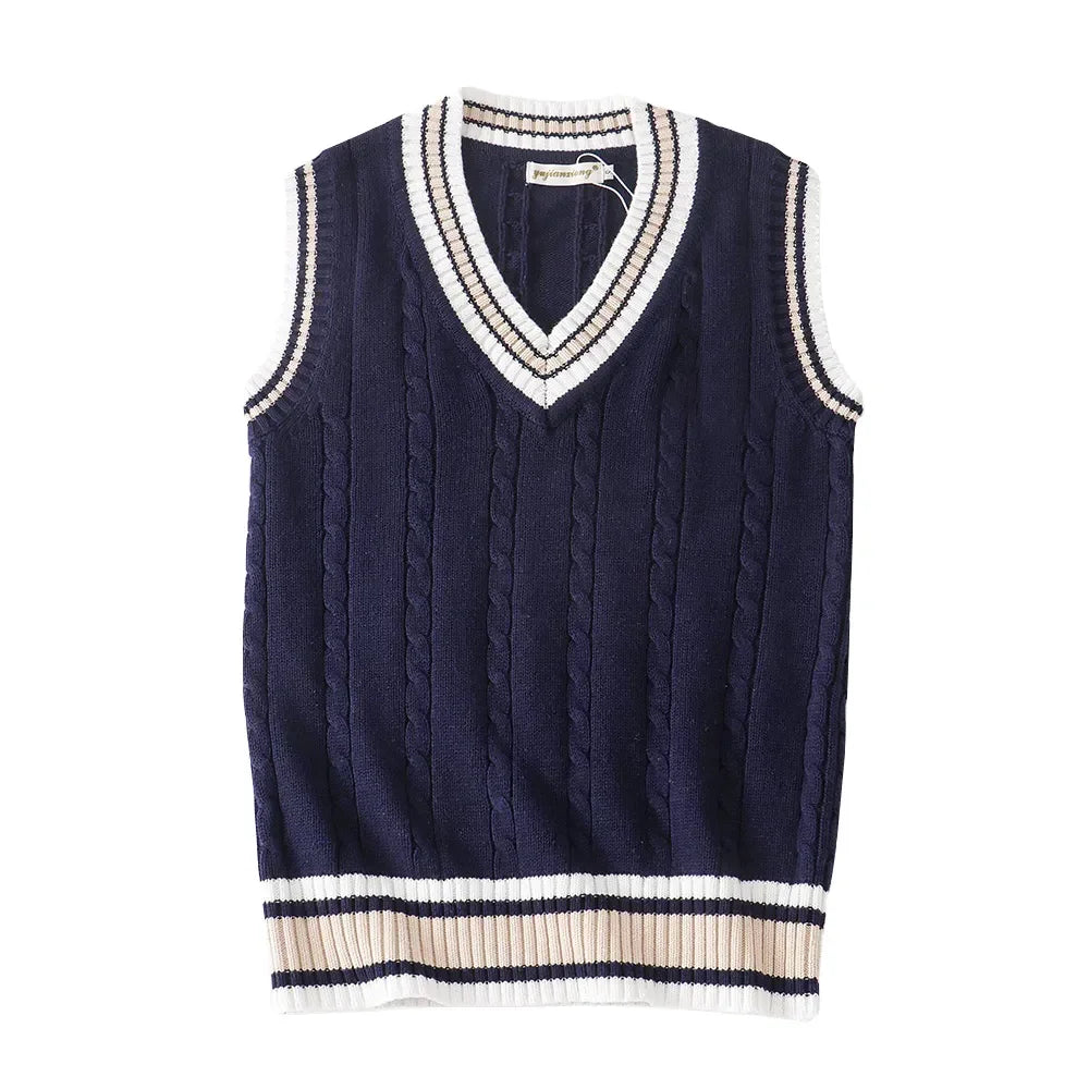 Halric – Gilet tricoté à col en V pour homme