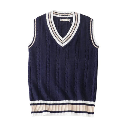 Halric – Gilet tricoté à col en V pour homme