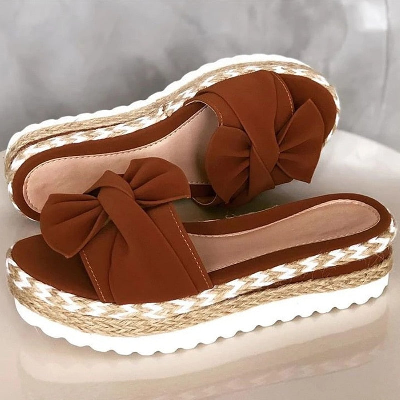 Women Flat Bow Sandals - Image 2