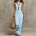Women's Boho Halter Maxi Dress Sleeveless Summer - Image 2