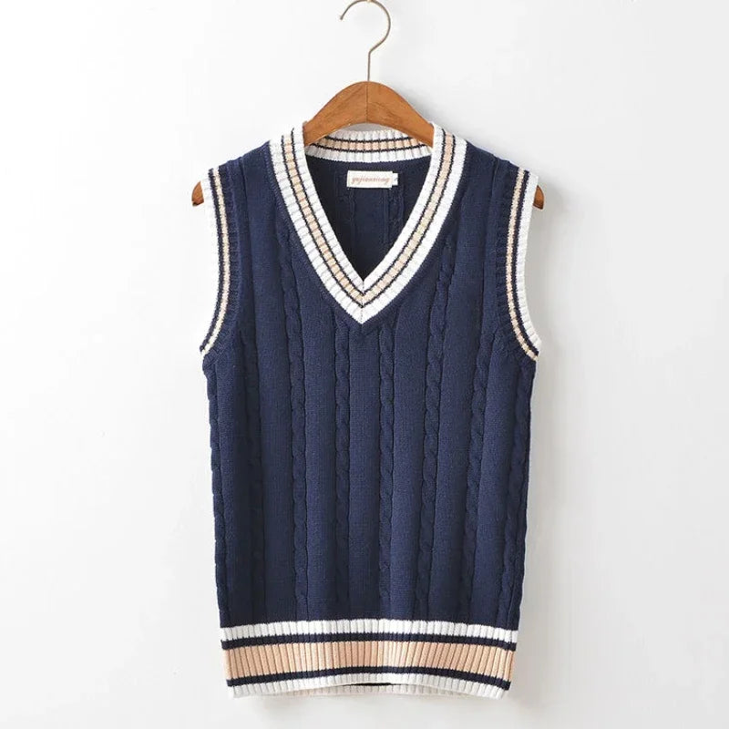 Halric – Gilet tricoté à col en V pour homme
