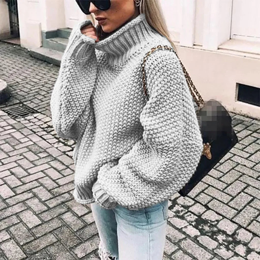 Torvelle – Women’s Warm Knit Turtleneck Sweater