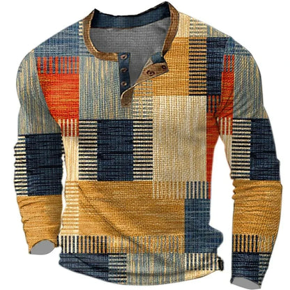 Jaron - Vibrant Long Sleeve Shirt for Men